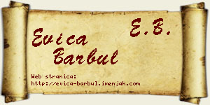 Evica Barbul vizit kartica